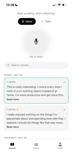 Echo Journal - Voice Diary screenshot 1