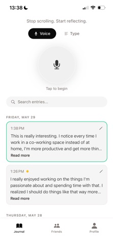 Echo Journal - Voice Diary Screenshot 1 of 5