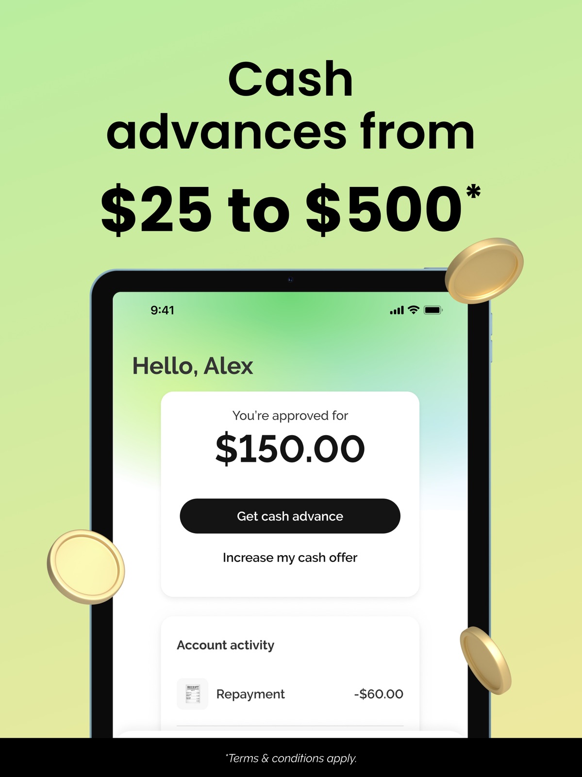 Grant Cash Advance ipad screenshot 2