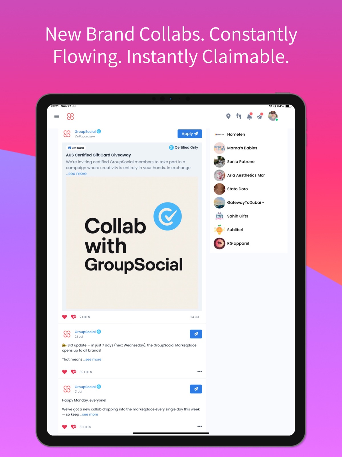 GroupSocial ipad screenshot 4
