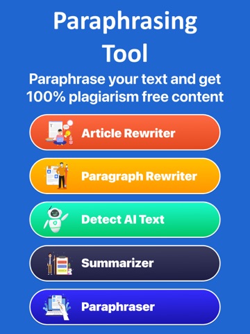 Paraphrase: Rewording Tools iPad screenshot