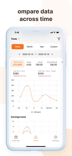 TipFlow: Cash Tip Tracker screenshot 2