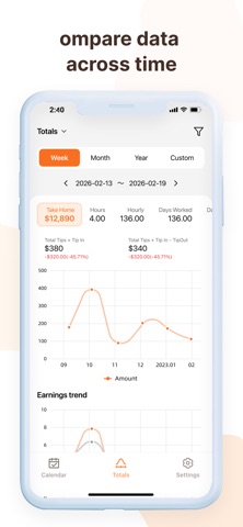 TipFlow: Cash Tip Tracker Screenshot 2 of 3