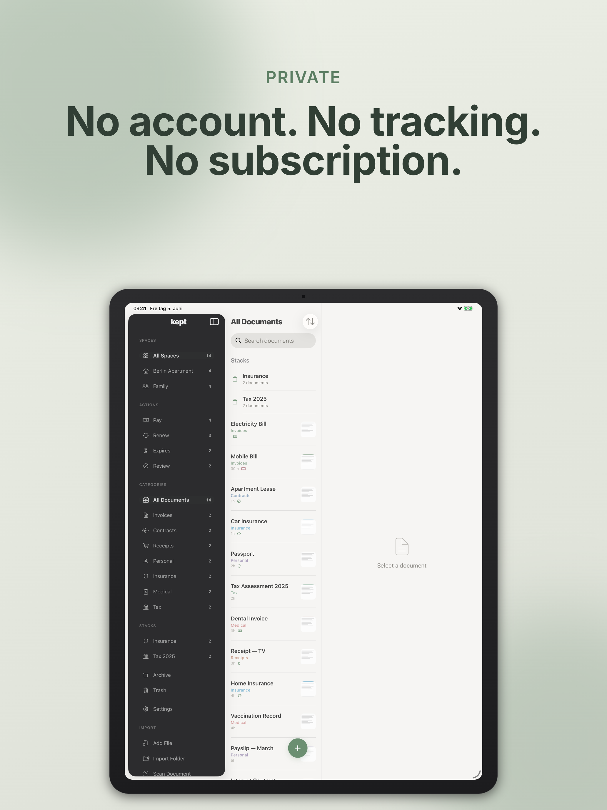kept · Document Organizer screenshot 13
