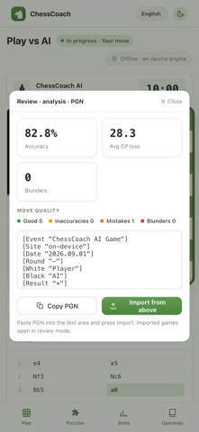 ChessCoach - Chess vs AI Screenshot 4 of 6