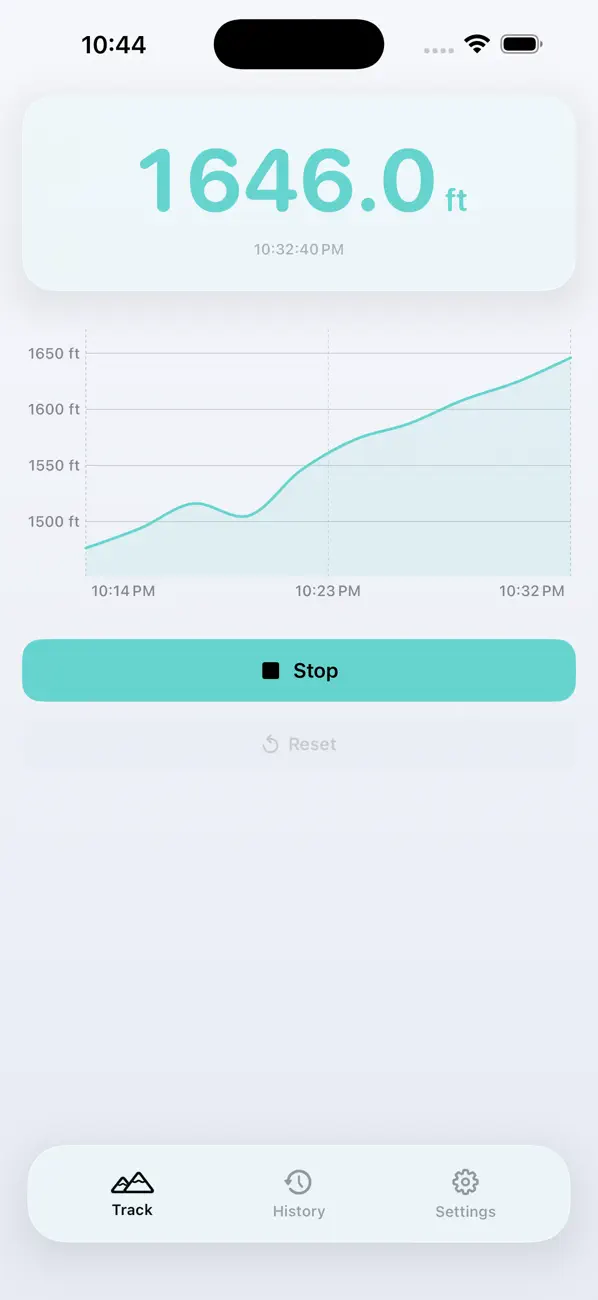Screenshot #1 pour Easy Elevation Tracker