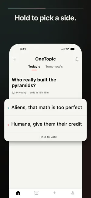 OneTopic: The Daily Question screenshot 3