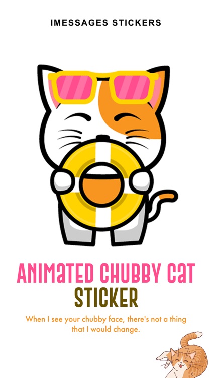 Animated Chubby Cat Stickers