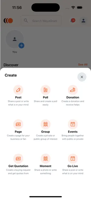 Wayagram screenshot 1