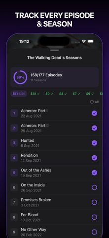 Raf: Movie, TV & Book Tracker iPhone screenshot