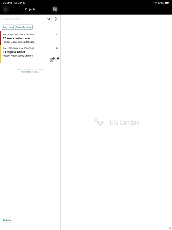 Landax iPad screenshot