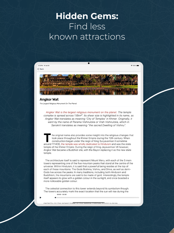 Discover Angkor Wat - Guide iPad screenshot 5 - Travel app