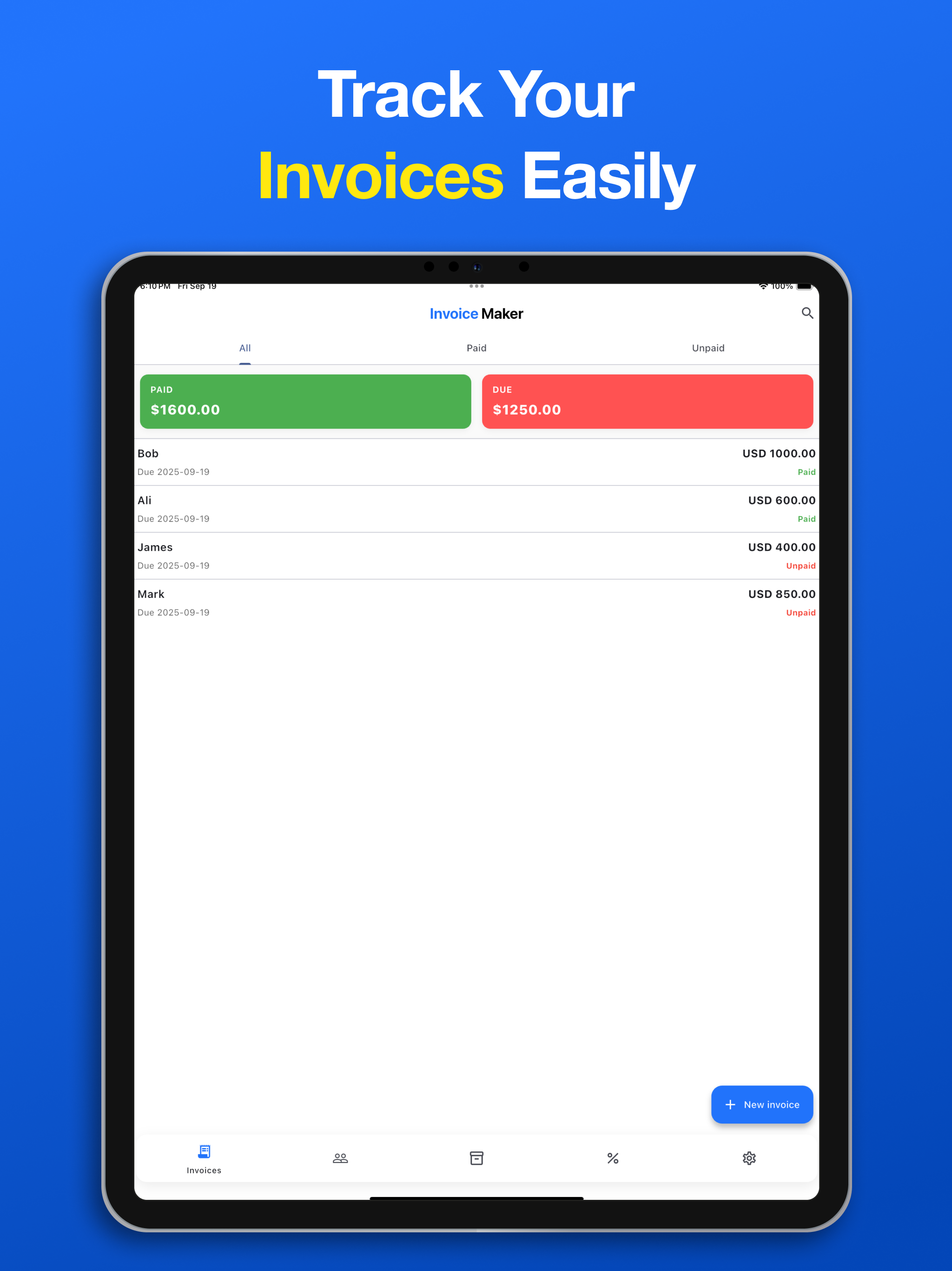 Invoice Maker & Receipt Maker.