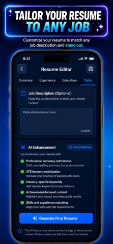 Resume Builder AI – Get Hired iPhone screenshot