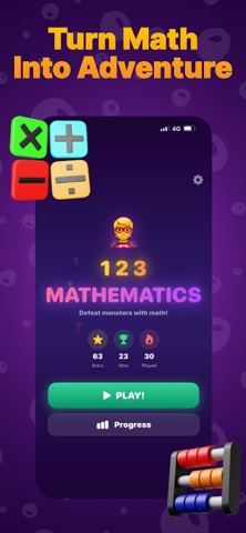 1 2 3 - Math Game for Kids iPhone screenshot