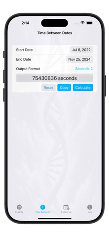Post Op Calculator screenshot