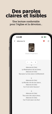 Chants D'esperance 9 iPhone screenshot