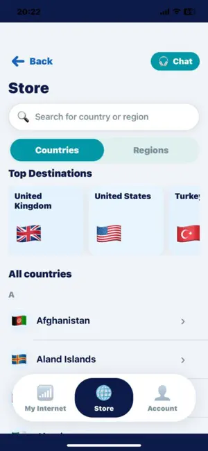 FlyData eSIM screenshot 2