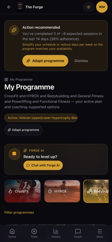 The Forge: AI Gym Coach Screenshot 1 of 5