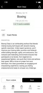 Members Only Boxing & Fitness screenshot #3 for iPhone