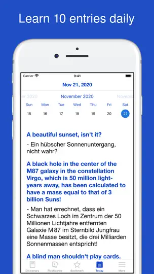 Screenshot von English German Sentences auf dem iPhone 10