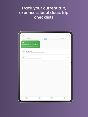 iTraval iPad screenshot