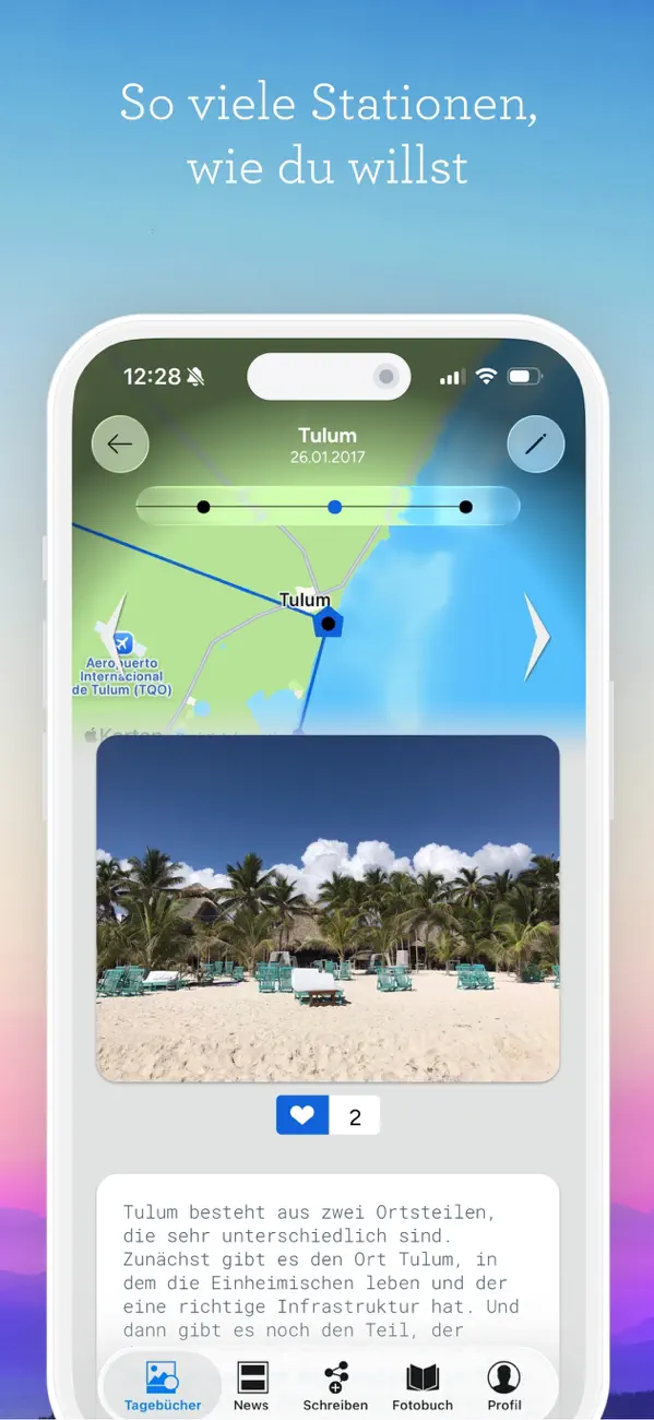 Screenshot #2 pour Tripmii - Reisetagebuch