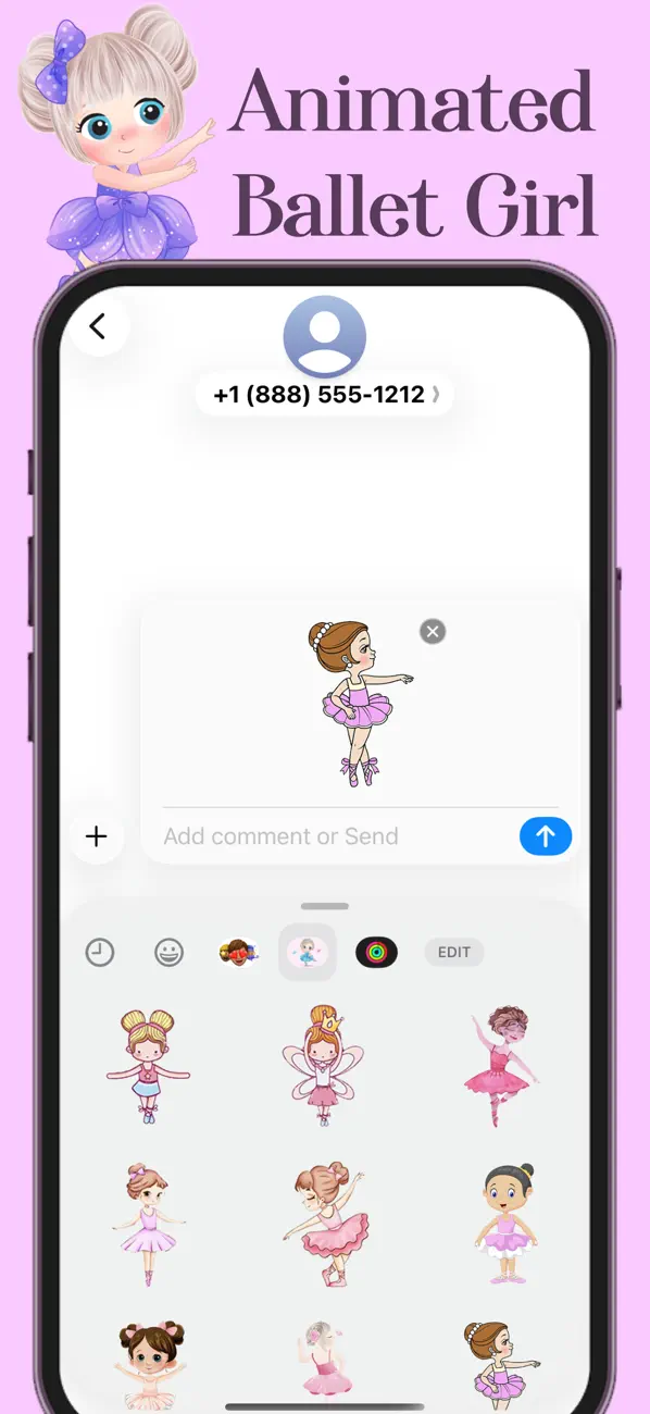Screenshot #3 pour Animated Ballet Girl Stickers