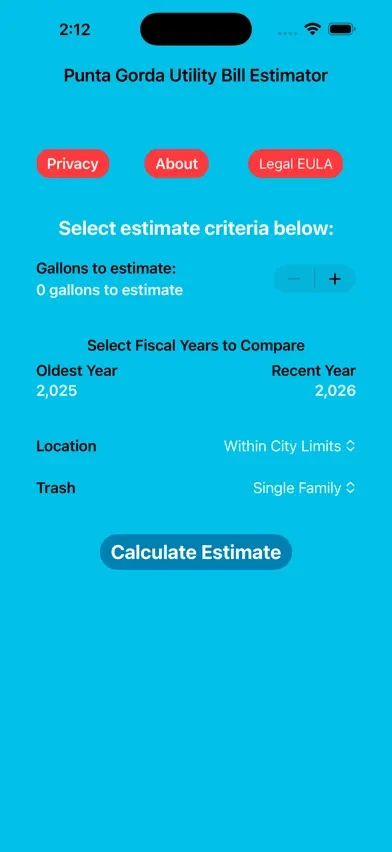 PGUtilityEstimate screenshot 3