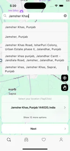 Punjab Wedding Cars App - Select Luxury Car Screen