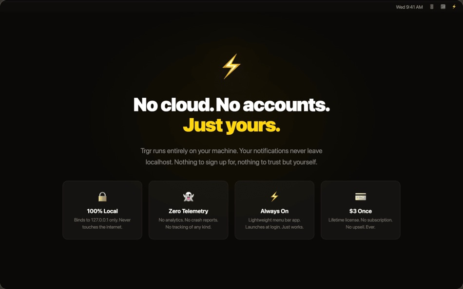 #3. Trgr: Agent Notification Inbox (macOS) Podle: Alan Soon
