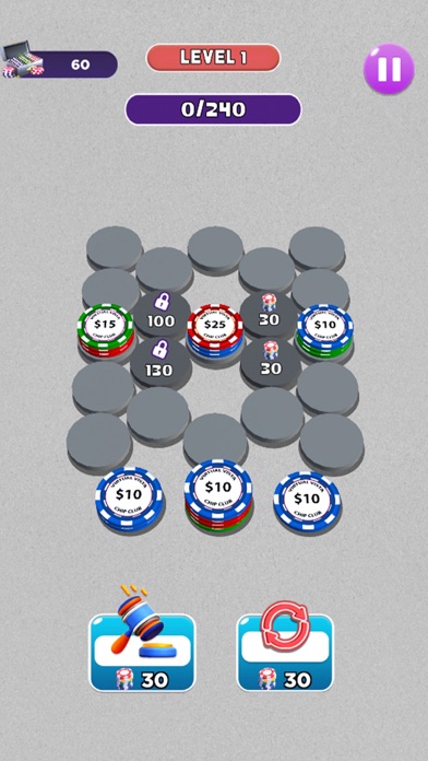 Poker Chips Sort: Hexa Puzzle Screenshot