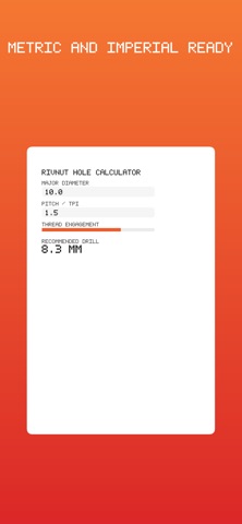 CNC Thread Drill Hole Calc Screenshot 2 of 3