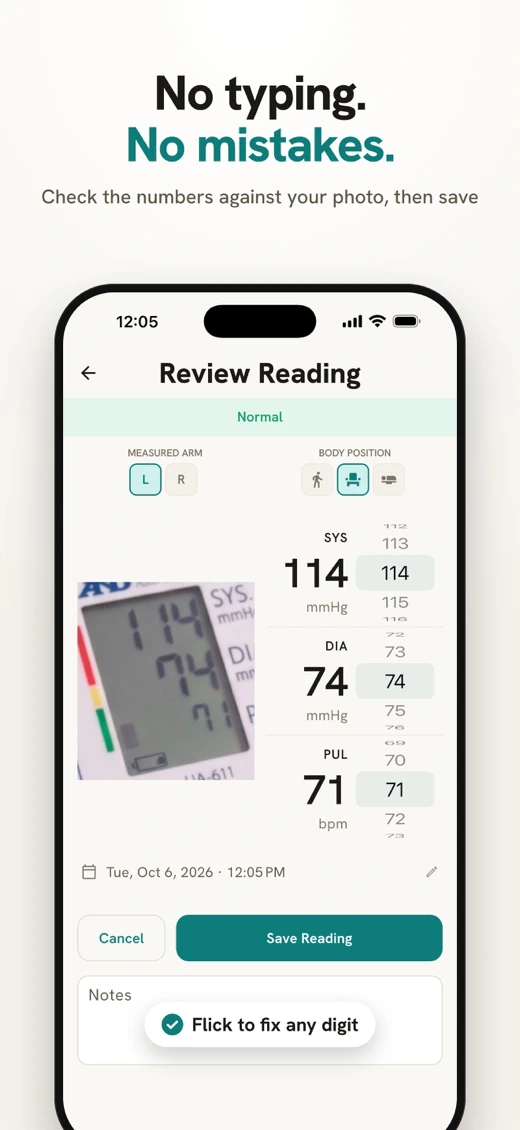 Blood Pressure Log: SnapSana screenshot 2