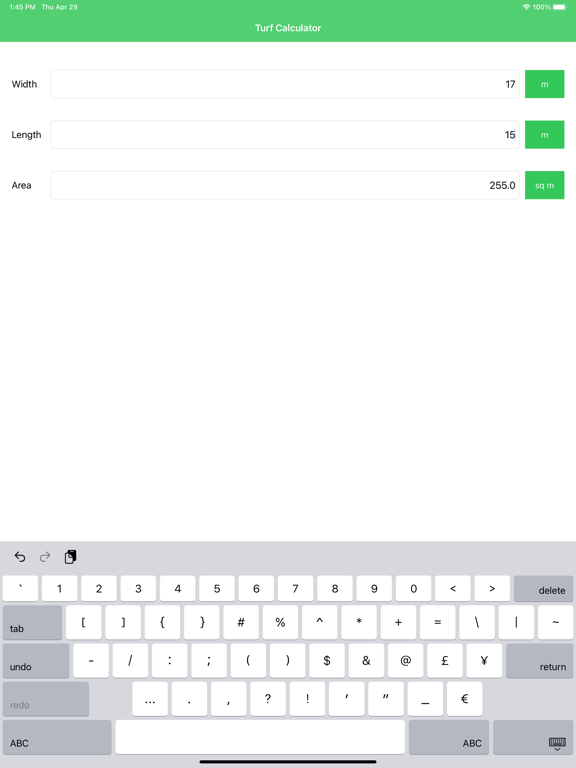 Screenshot #4 pour Turf Calculator Pro