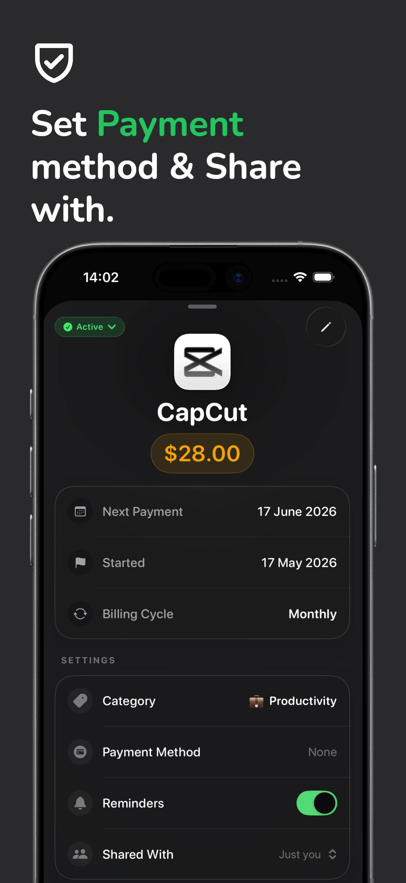 subscription manager: Tracker screenshot 5
