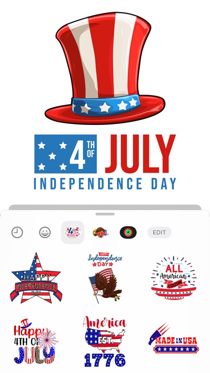 4th July USA Stickers