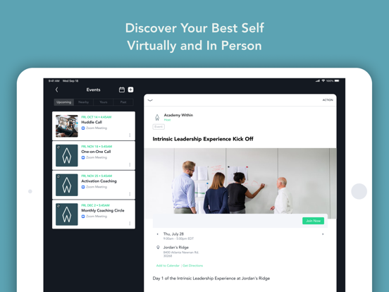 The Academy Within iPad screenshot 3 - Business app