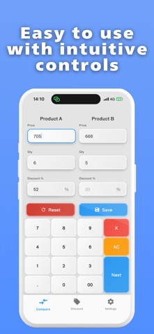 Price Compare Calculation App Screenshot 2 of 4