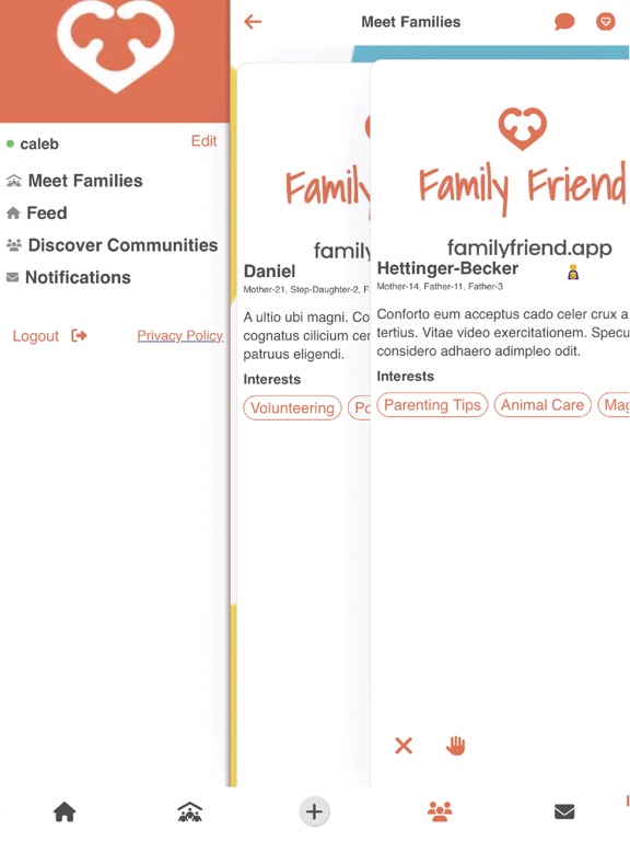 Family Friend iPad screenshot 3 - Social Networking app