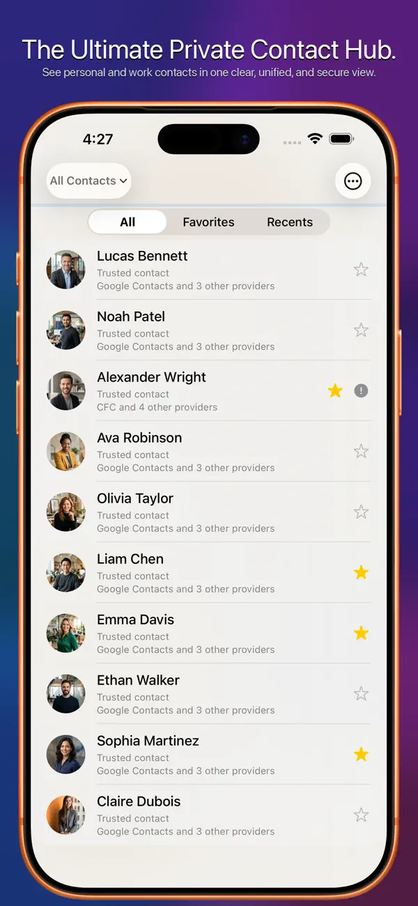 Screenshot #1 pour Cloud Contacts: All-in-One