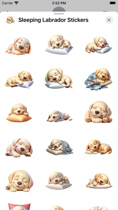Sleeping Labrador Stickers Screenshot