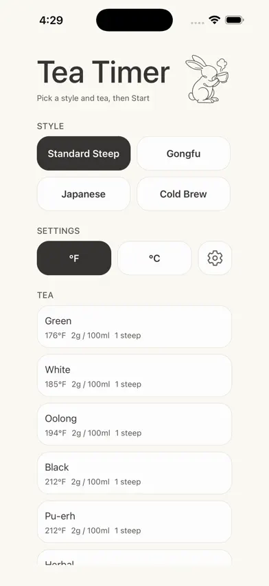 Tea Timer io screenshot 1