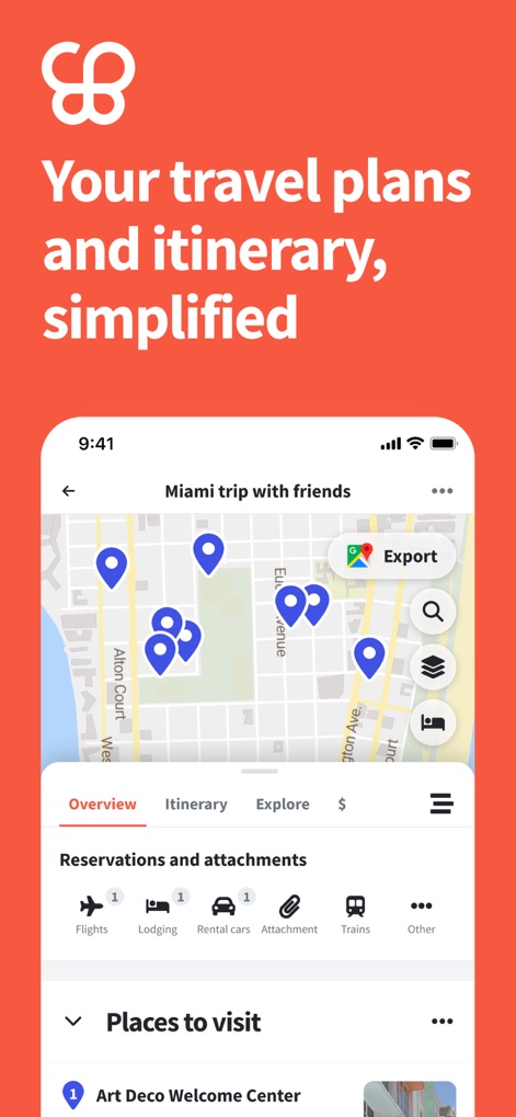 Wanderlog - Travel Planner - This tool streamlines trip planning, allowing users to visualize locations on an interactive map and manage reservations and attractions in a single, organized interface.