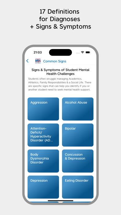 Student Mental Health Link Screenshot