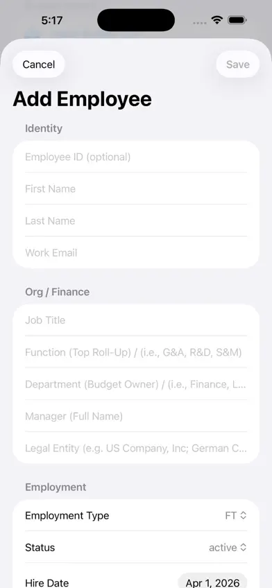 Head Count Manager screenshot 1