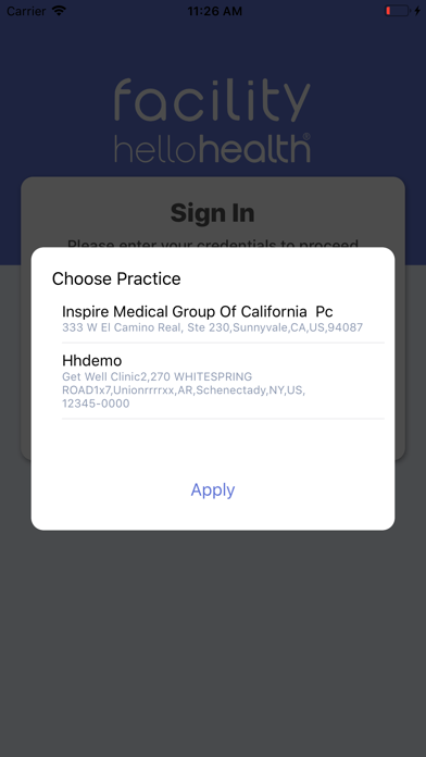 Facility - Hello Health Screenshot