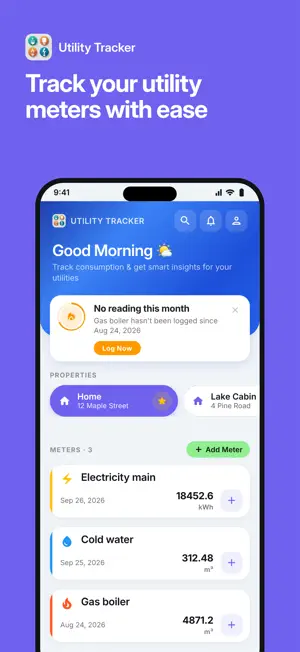 Utility Meter Tracker screenshot 1