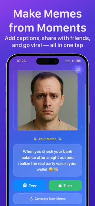 FaceMeme: AI Caption Creator Screenshot 3 of 3