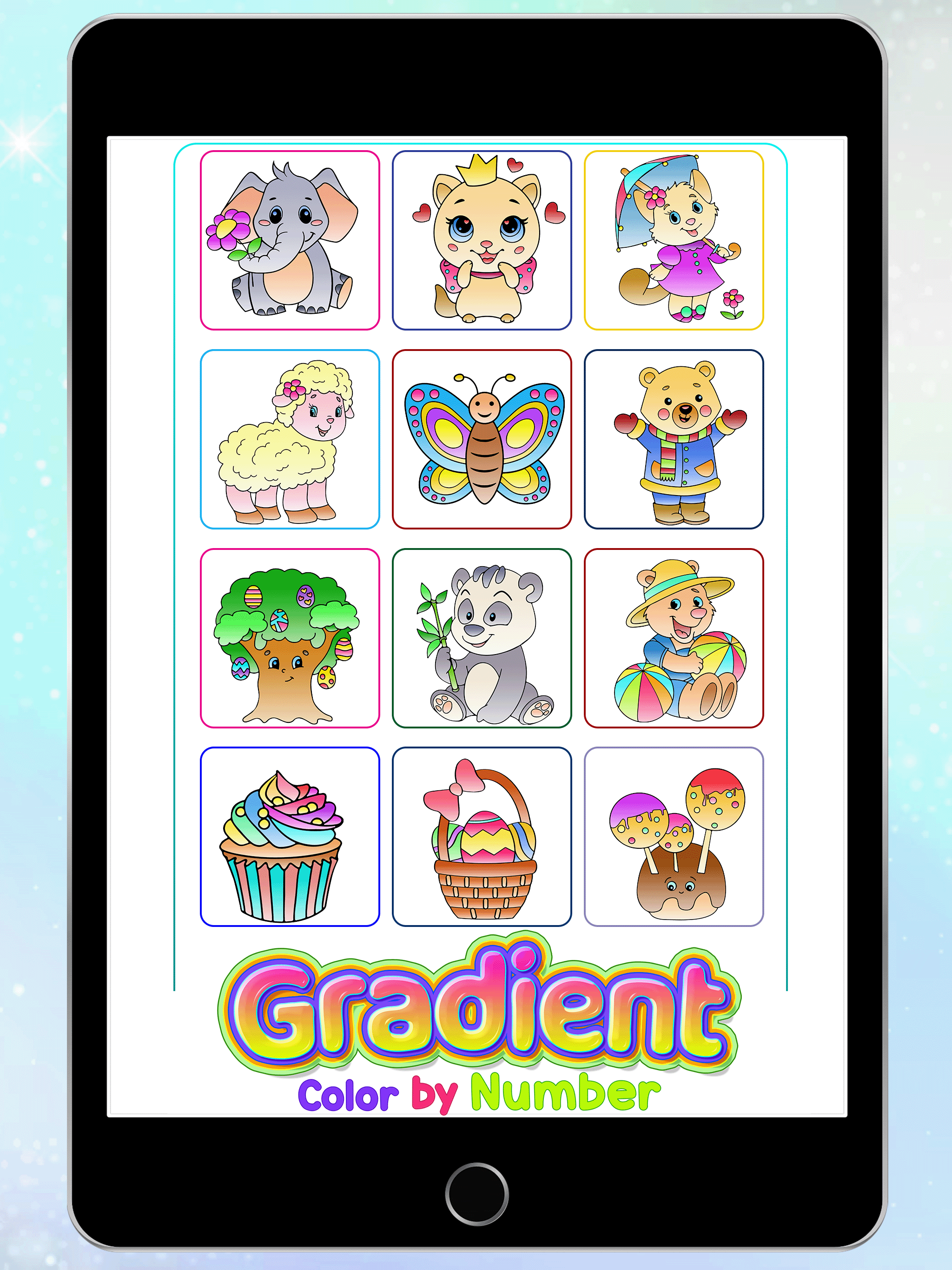 Gradient Color By Number Book